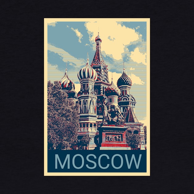 Moscow in Shepard Fairey style 2 by Montanescu